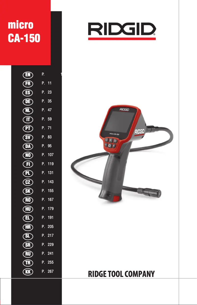 Imagen de la primera página del manual del dispositivo micro CA-150