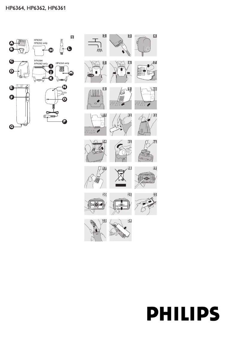 Imagen de la primera página del manual del dispositivo HP6361