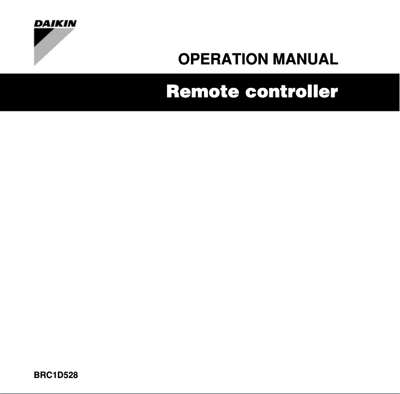 Página 1 del manual Manual de usuario Daikin BRC1D528