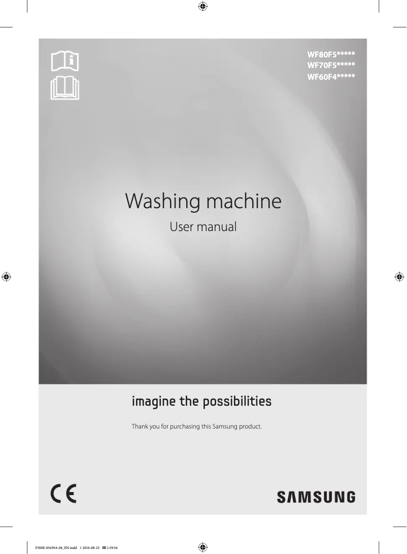 Imagen de la primera página del manual del dispositivo WF70F5EDW4X