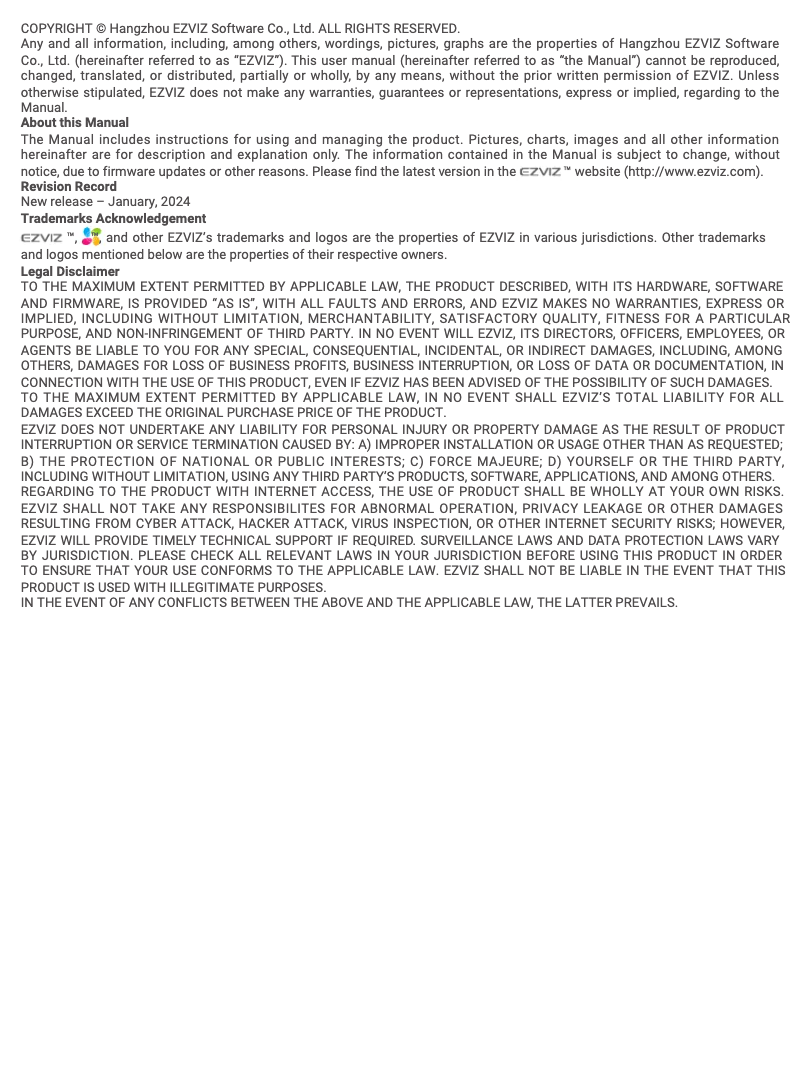 Página nº 1 - Manual de usuario EZVIZ H9c Dual 2K
