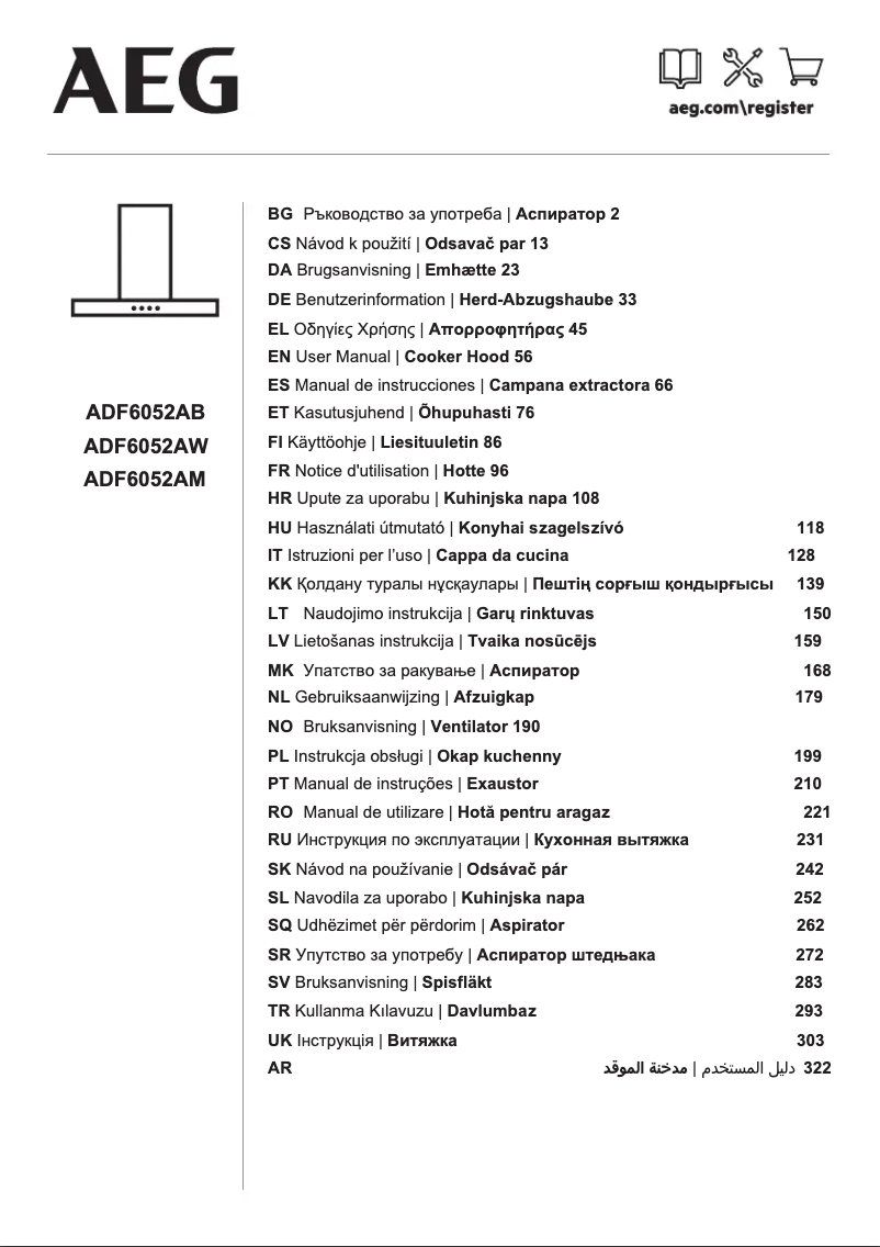 Imagen de la primera página del manual del dispositivo ADF6052AB