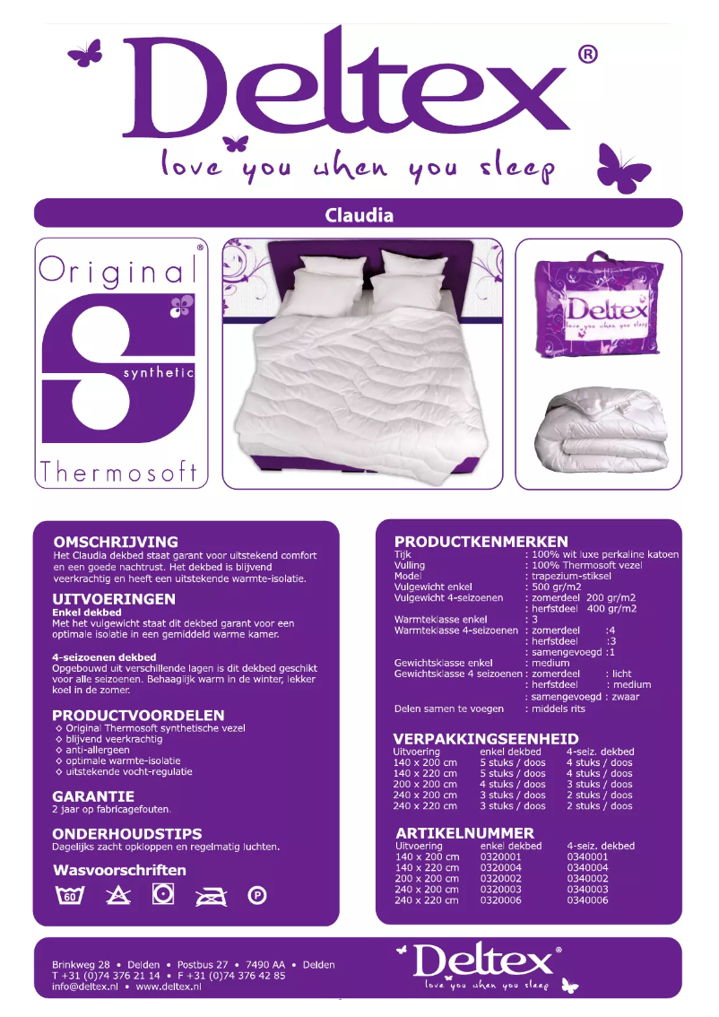 Página 1 del manual Manual de usuario Deltex Claudia