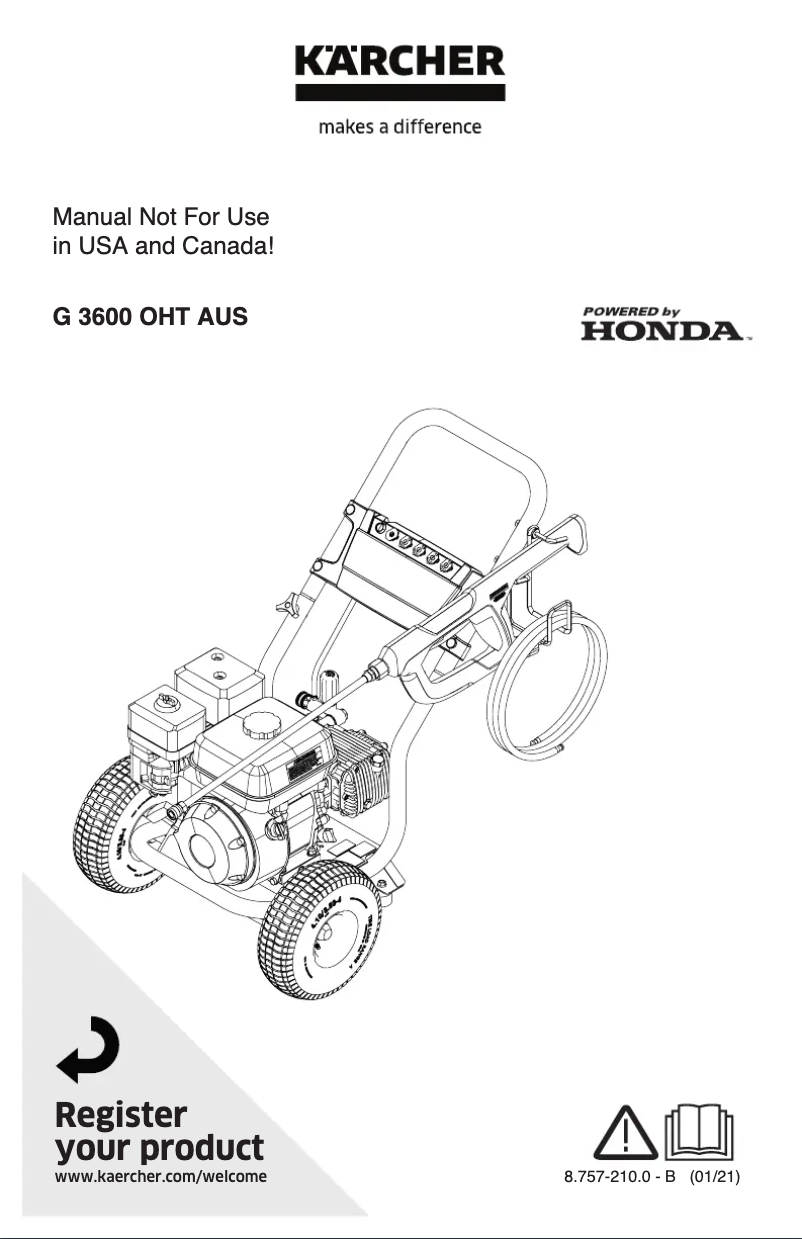 Página 1 del manual Manual de usuario Kärcher G 3600 OHT