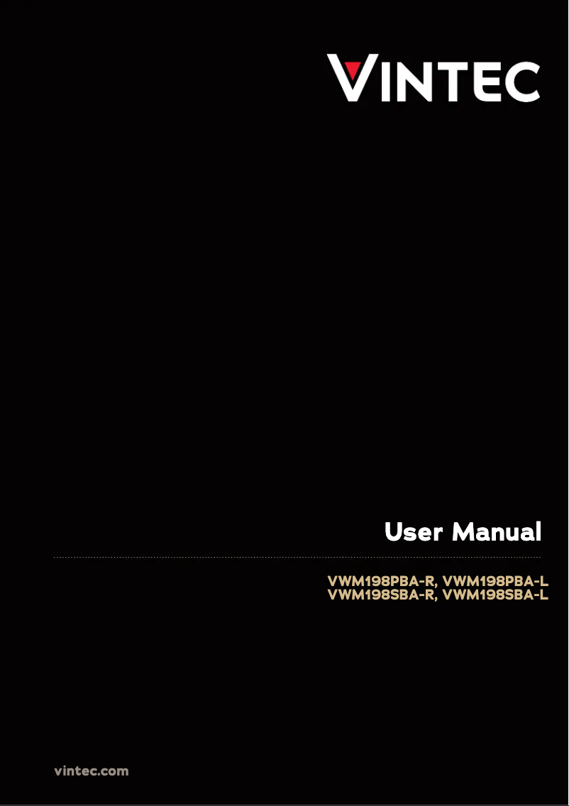 Página 1 del manual Manual de usuario Vintec VWM198SBA
