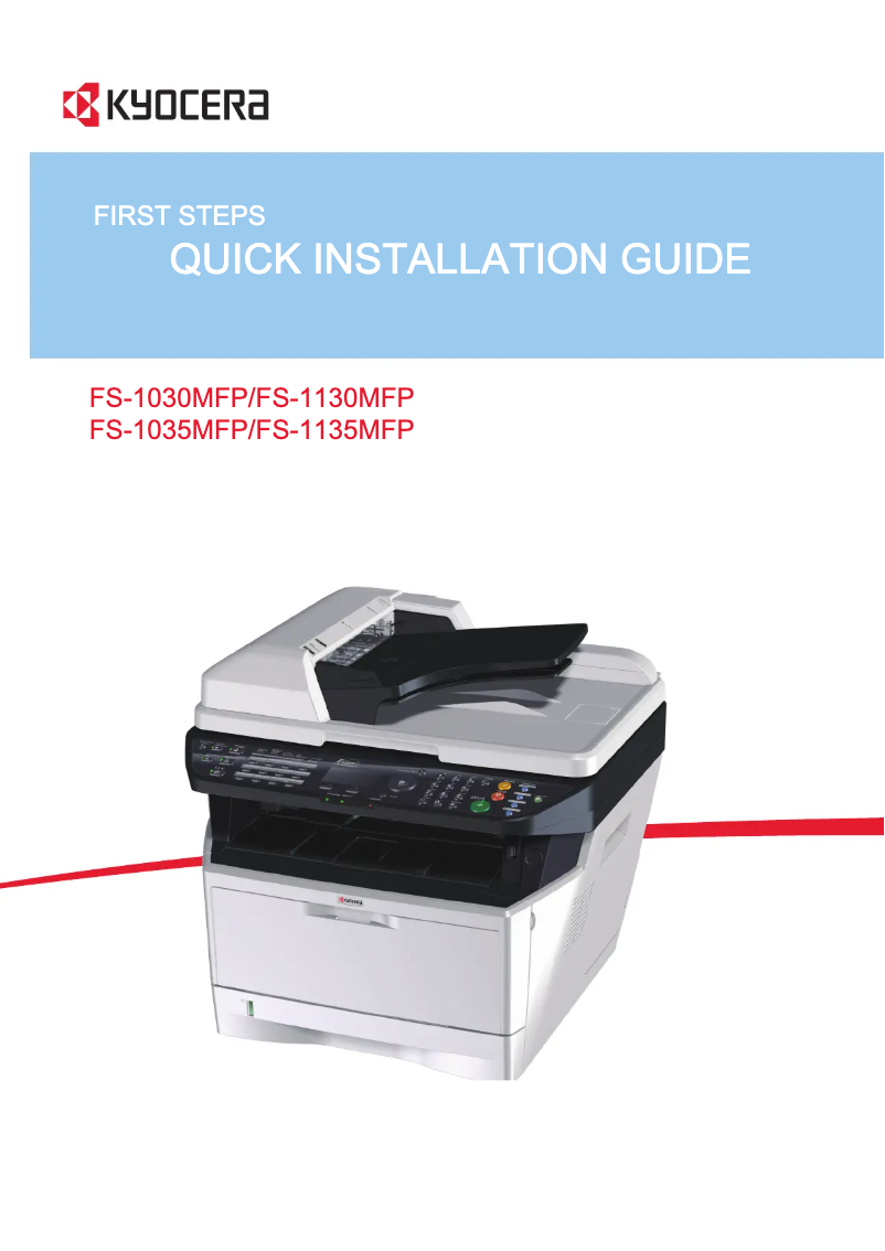 Imagen de la primera página del manual del dispositivo FS-1030MFP/KL3