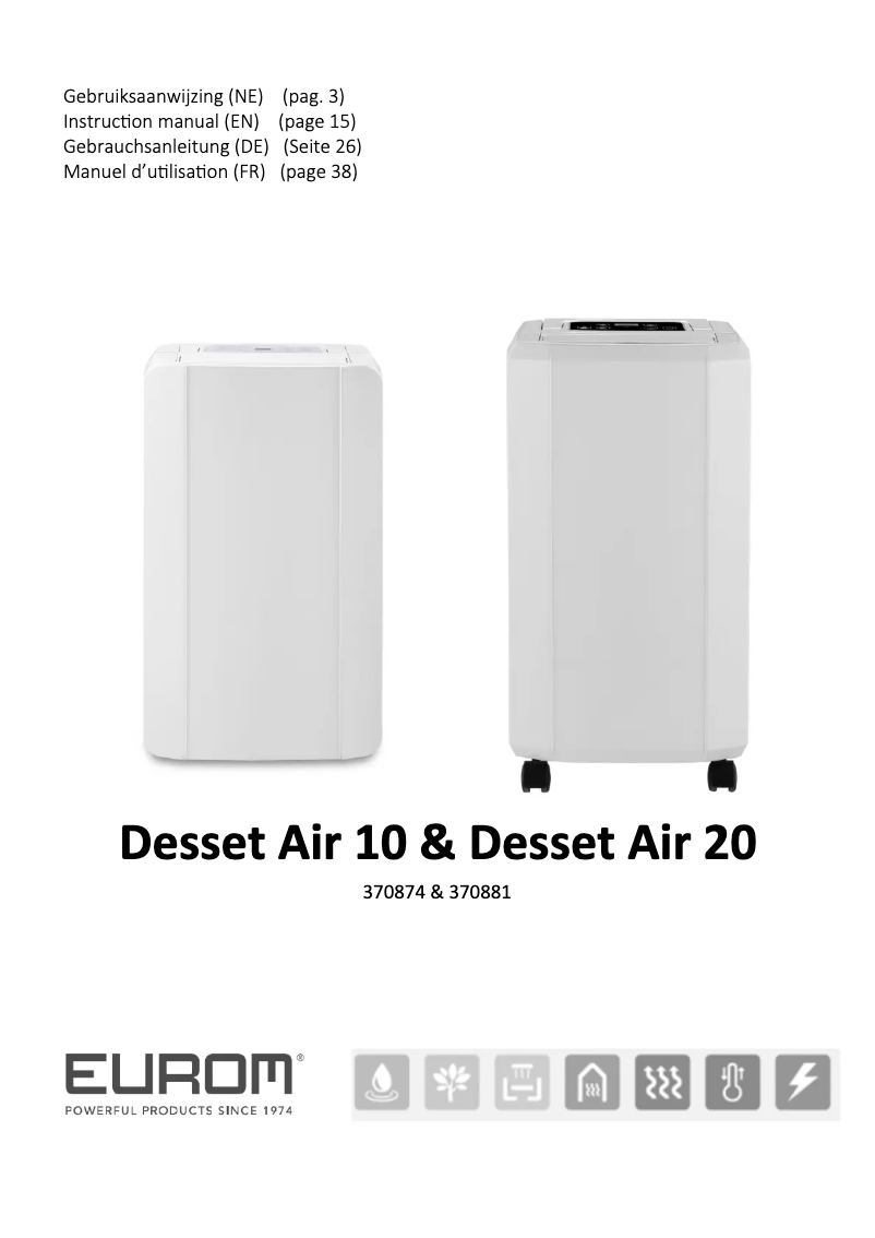 Página nº 1 - Manual de usuario Eurom Dessert Air 20