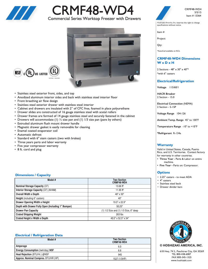 Imagen de la primera página del manual del dispositivo CRMF48-WD4
