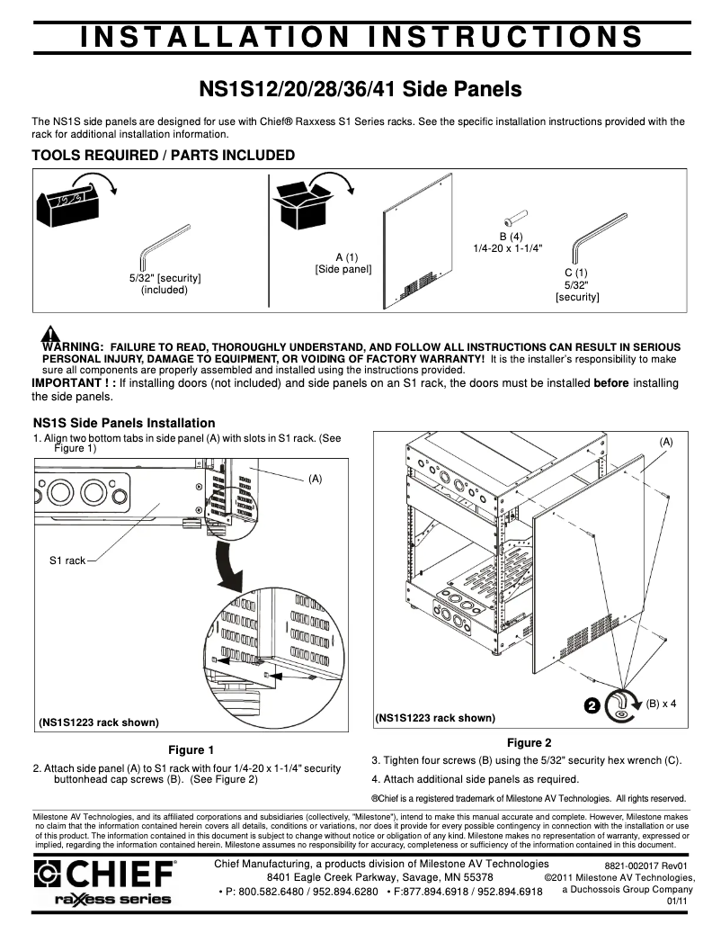 Imagen de la primera página del manual del dispositivo NS1S1223