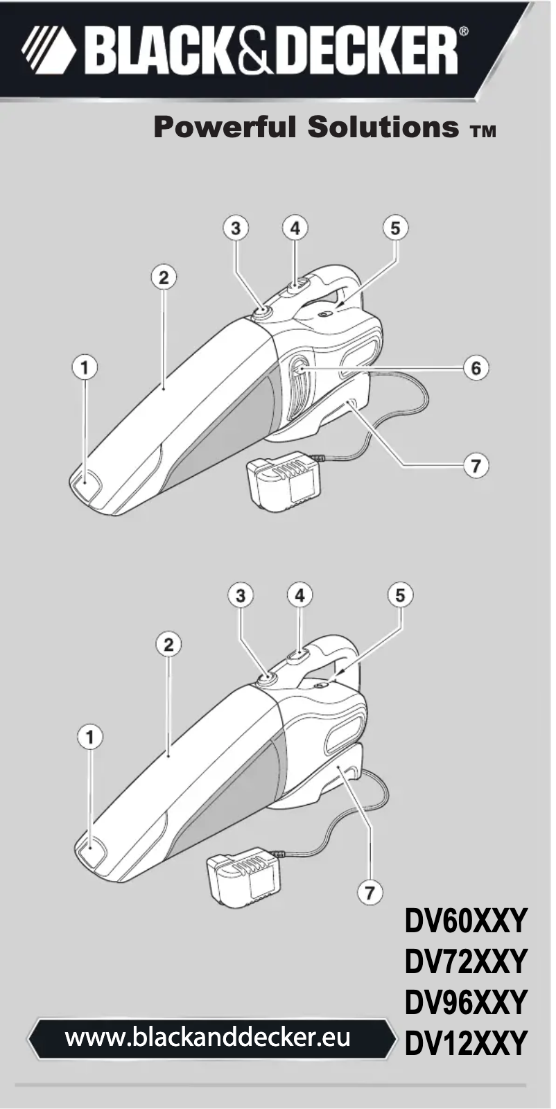 Página 1 del manual Manual de usuario Black & Decker DV7205