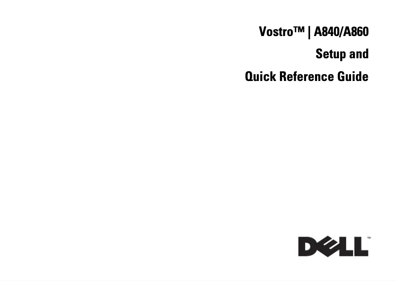 Página 1 del manual Manual de usuario Dell Vostro A840
