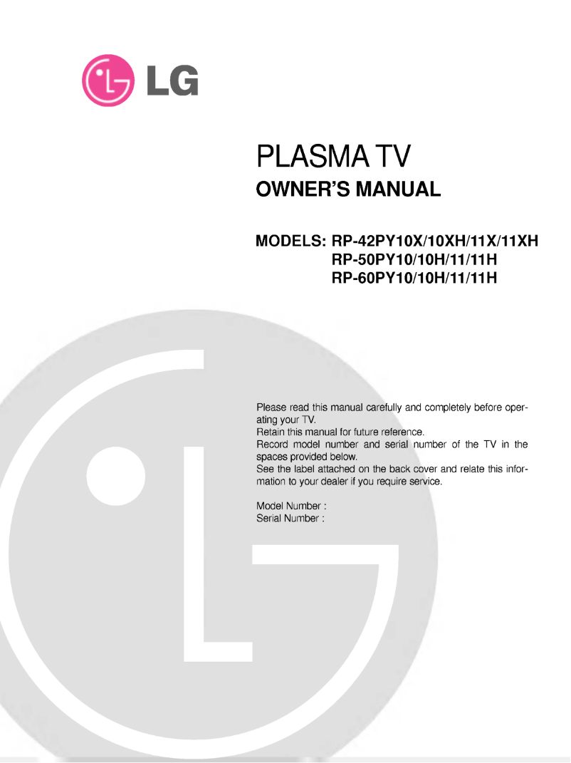 Imagen de la primera página del manual del dispositivo RP-50PY10