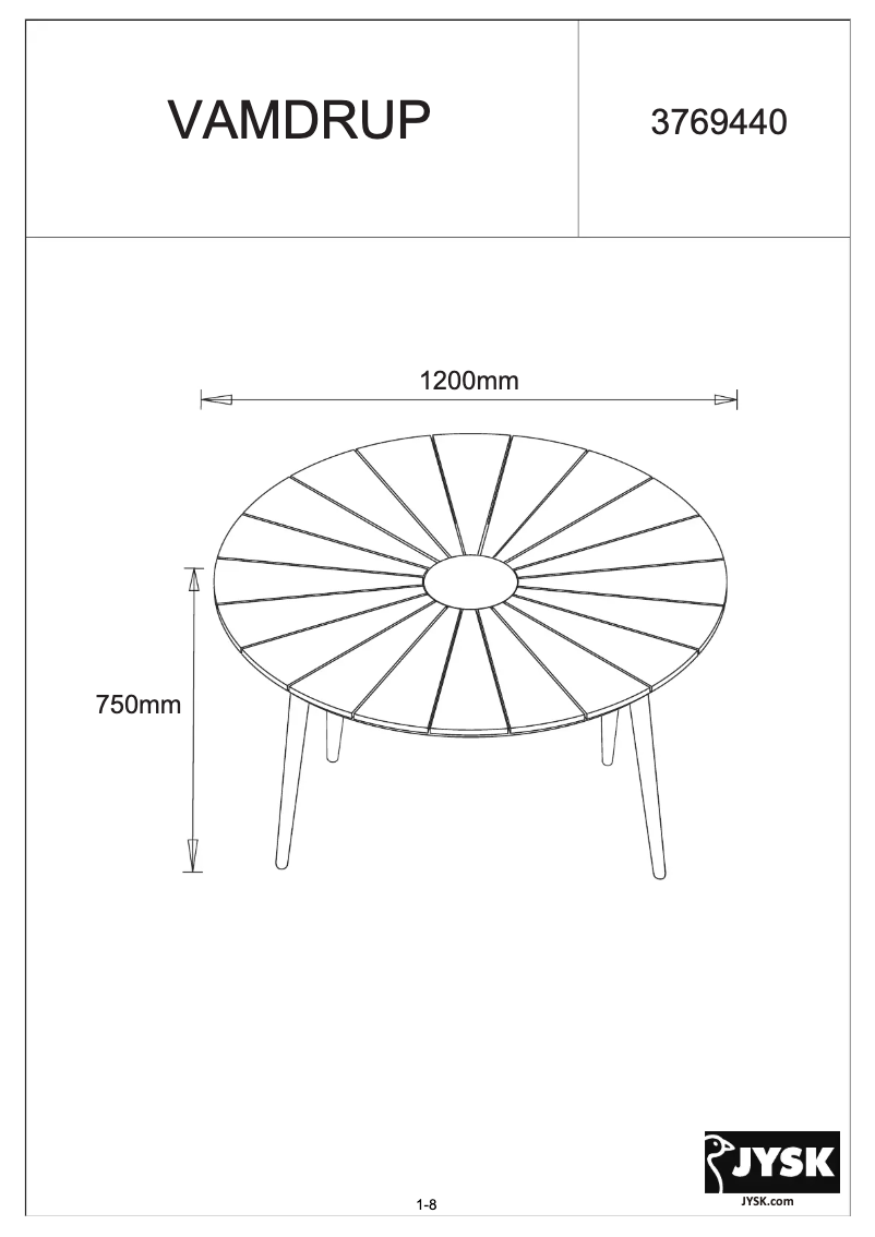 Página nº 1 - Manual de usuario JYSK Vamdrup (120x74)