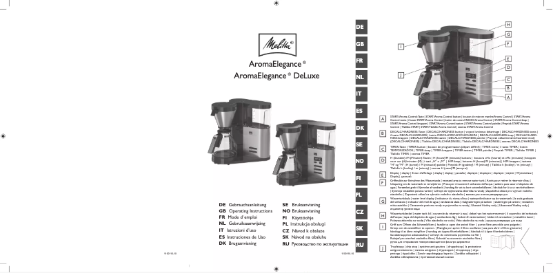 Imagen de la primera página del manual del dispositivo Aroma Elegance Deluxe