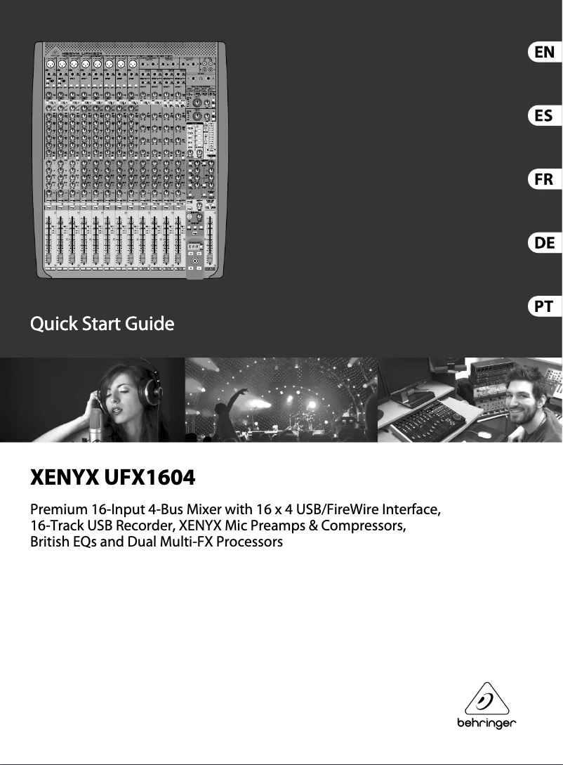 Imagen de la primera página del manual del dispositivo Xenyx UFX1604
