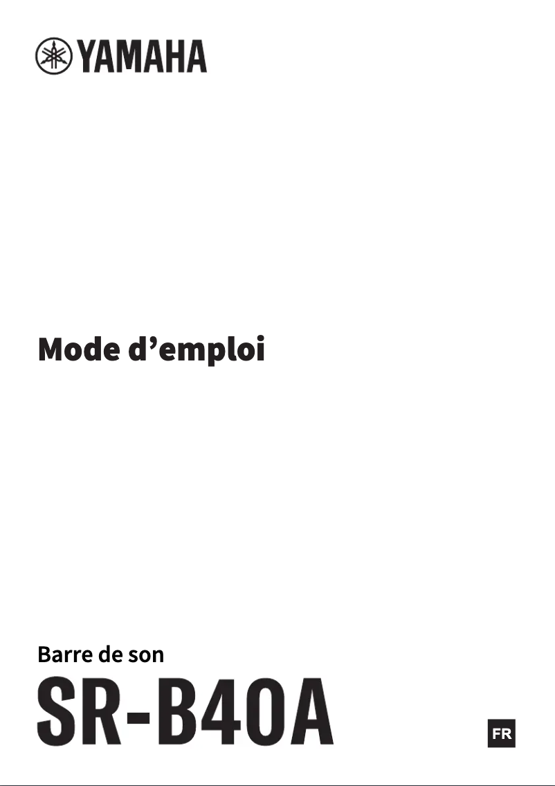 Página 1 del manual Manual de usuario Yamaha SR-B40A