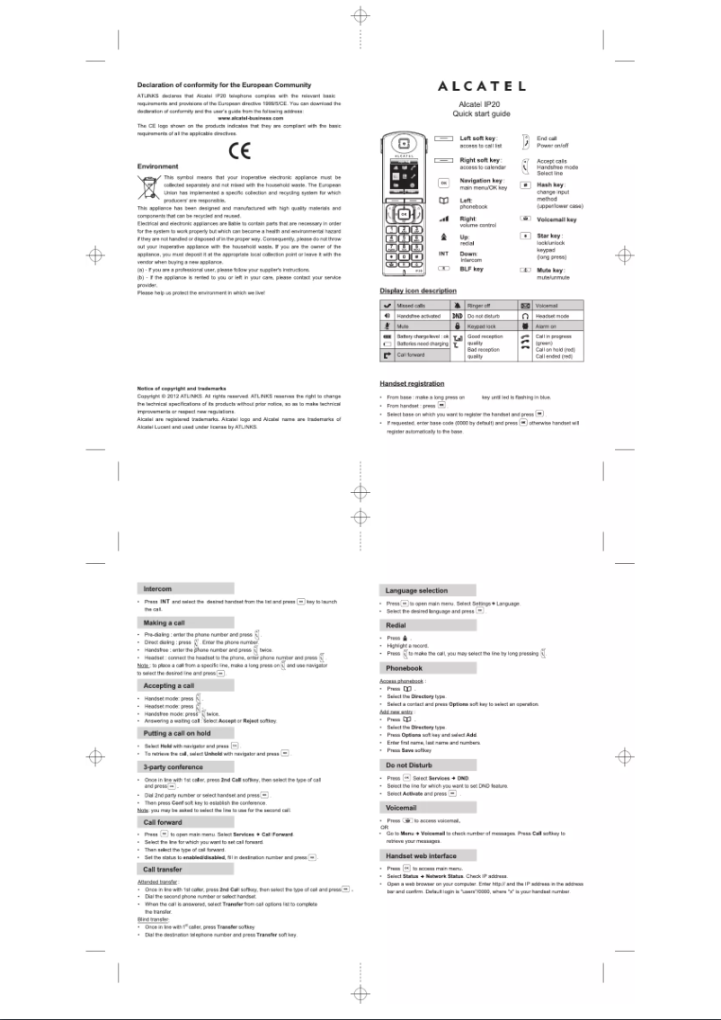 Página 1 del manual Manual de usuario Alcatel-Lucent IP20