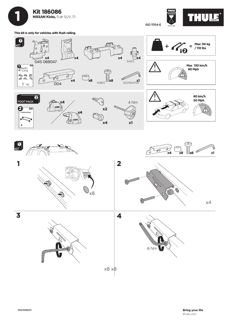 Página nº 1 - Manual de usuario Thule Kit 186086