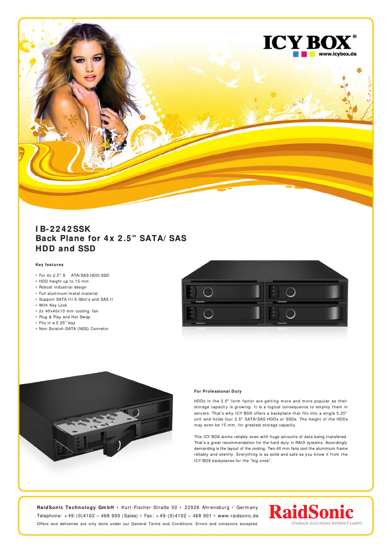 Imagen de la primera página del manual del dispositivo Raidsonic IB-2242SSK disk array