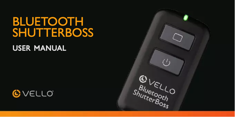 Página 1 del manual Manual de usuario Vello Shutterboss