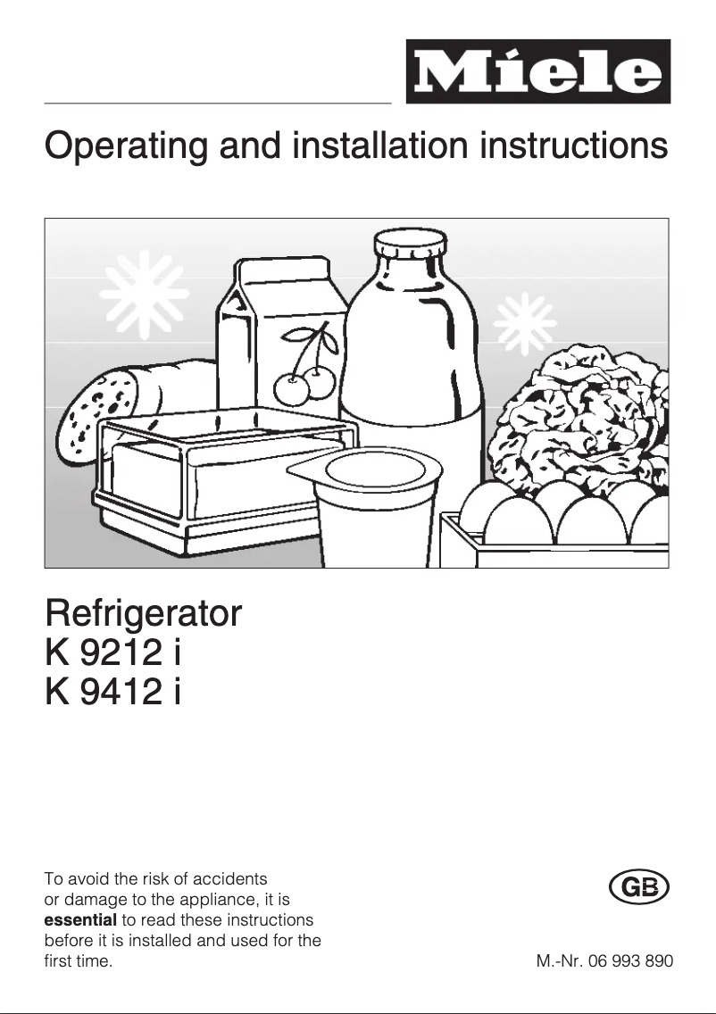 Imagen de la primera página del manual del dispositivo K 9212 i