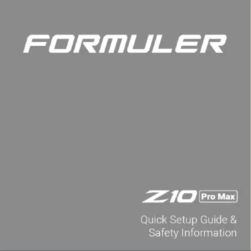 Imagen de la primera página del manual del dispositivo Z10 Pro Max