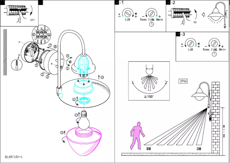 Imagen de la primera página del manual del dispositivo Sidney 87105