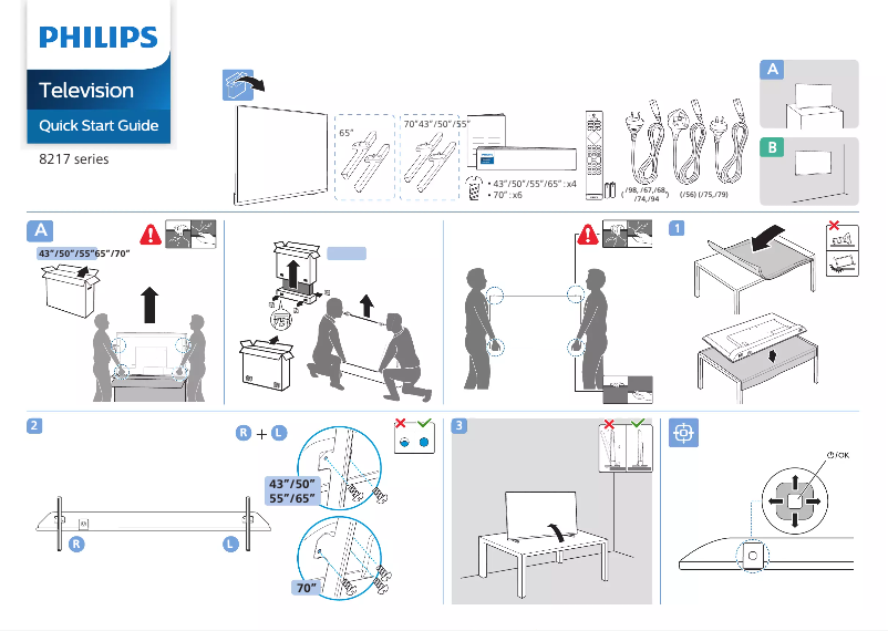 Imagen de la primera página del manual del dispositivo 43PUT8217
