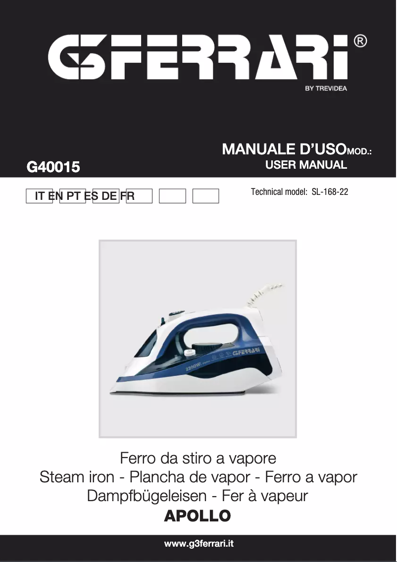 Página 1 del manual Manual de usuario G3 Ferrari Apollo G40015