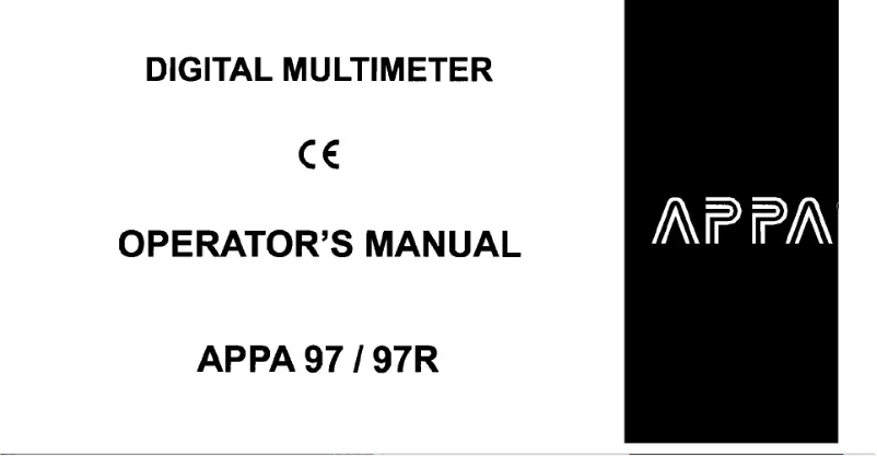 Página 1 del manual Manual de usuario APPA 97