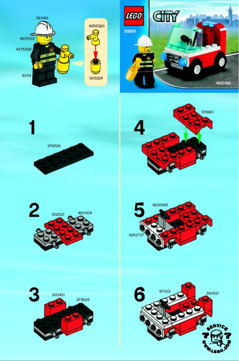 Página 1 del manual Manual de usuario Lego Firemans Car