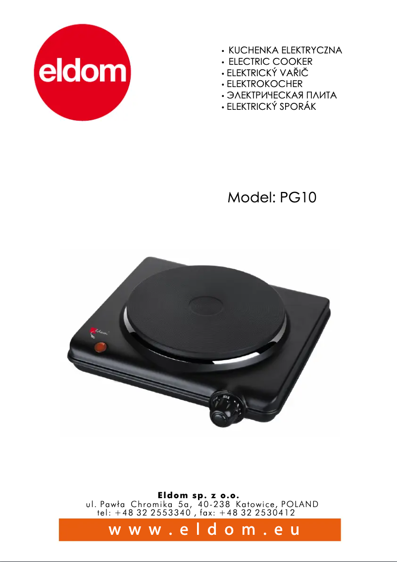 Imagen de la primera página del manual del dispositivo MONA PG10