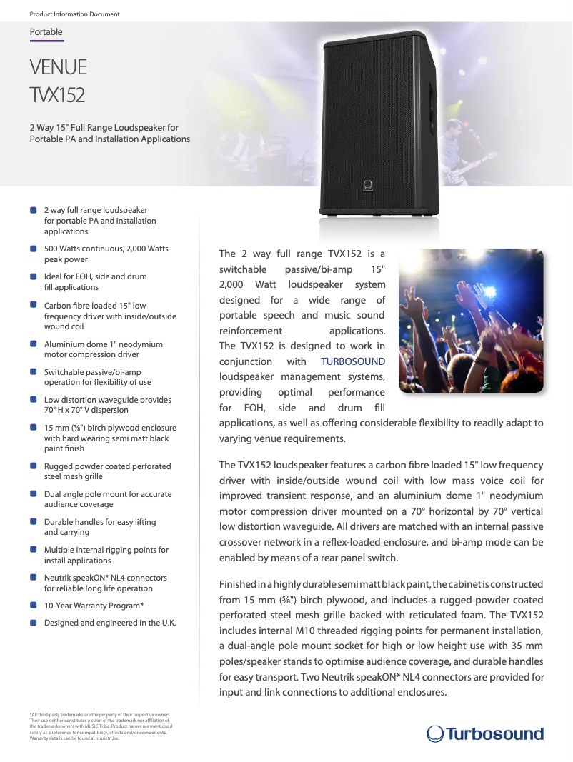 Imagen de la primera página del manual del dispositivo TVX152