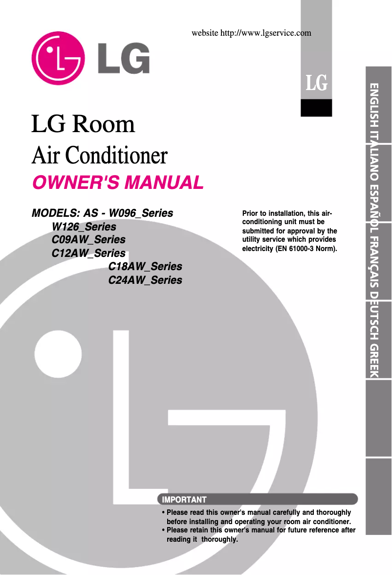 Imagen de la primera página del manual del dispositivo W096