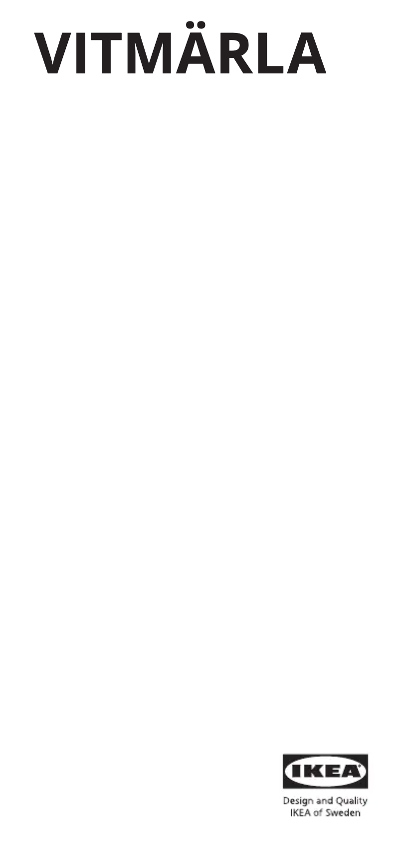 Imagen de la primera página del manual del dispositivo VITMÄRLA 005.325.22