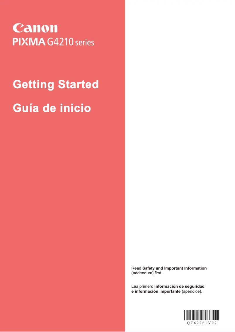 Imagen de la primera página del manual del dispositivo Pixma G4210