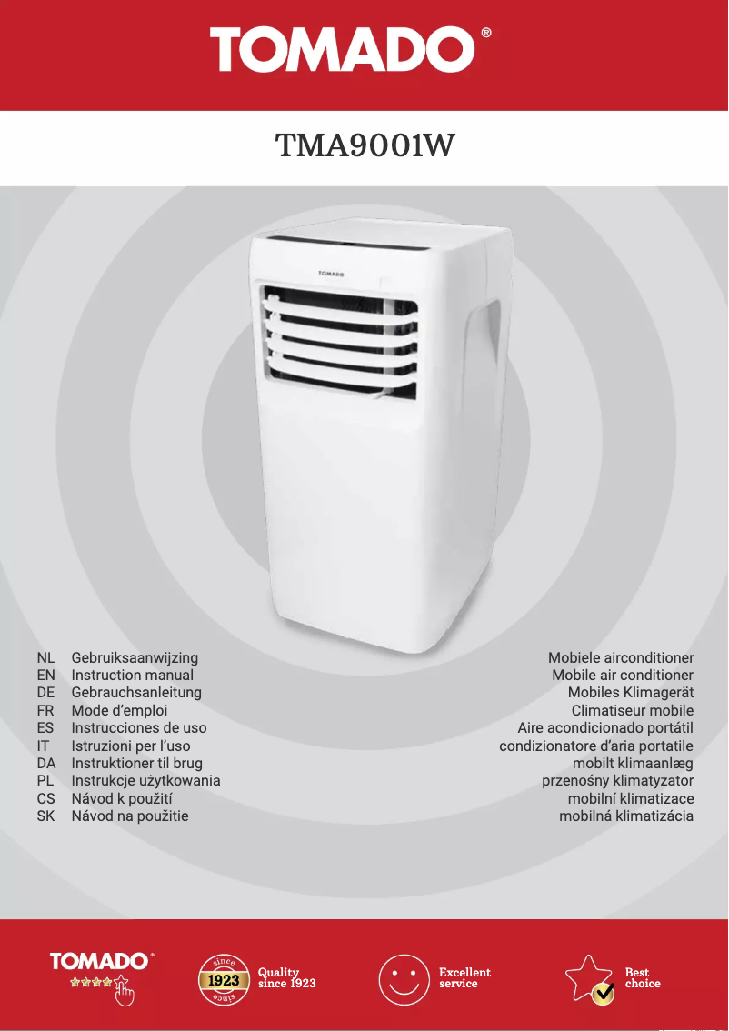 Imagen de la primera página del manual del dispositivo TMA9001W