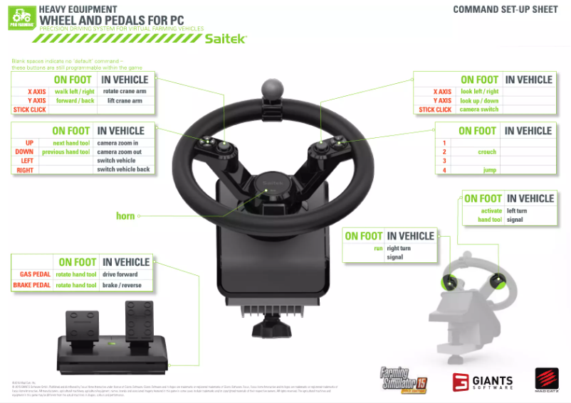 Imagen de la primera página del manual del dispositivo Farm Sim Controller