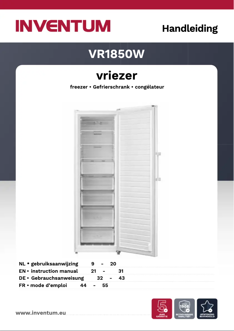 Imagen de la primera página del manual del dispositivo VR1850W