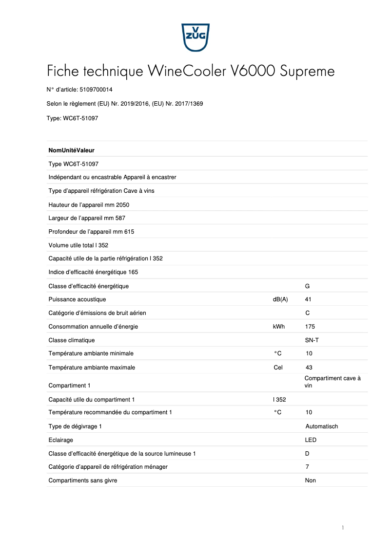Imagen de la primera página del manual del dispositivo WineCooler V6000 Supreme