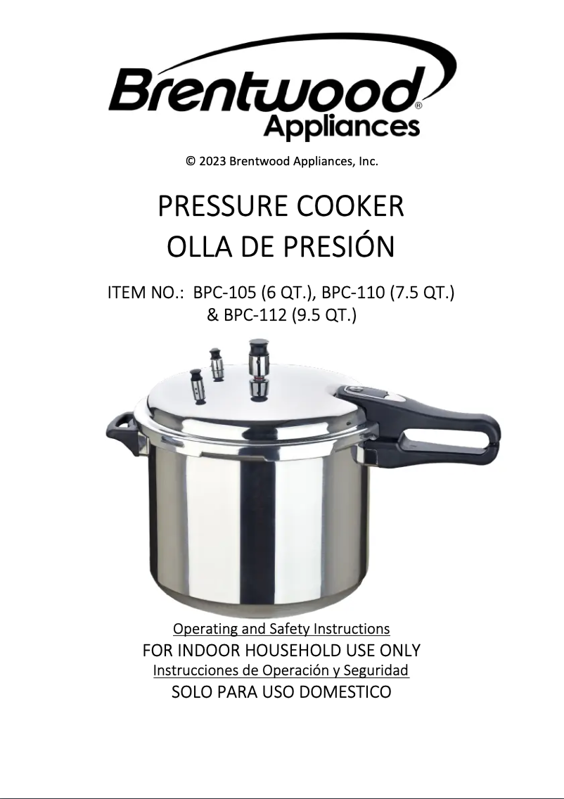 Imagen de la primera página del manual del dispositivo BPC-110