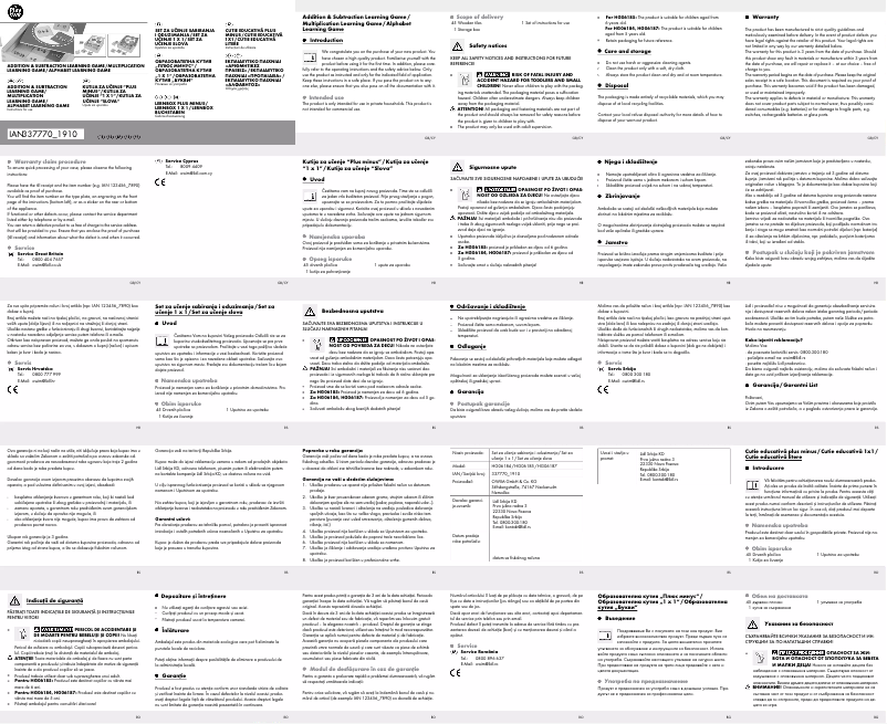 Imagen de la primera página del manual del dispositivo HG06184