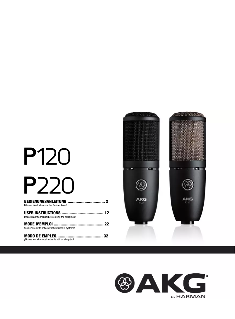 Página 1 del manual Manual de usuario AKG P120