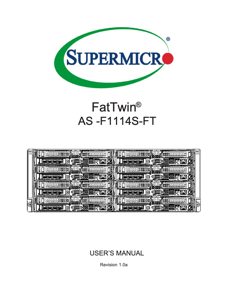 Página 1 del manual Manual de usuario Supermicro A+ Server F1114S-FT