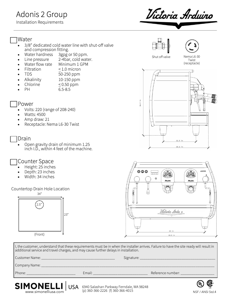 Página 1 del manual Ficha técnica Victoria Arduino Adonis