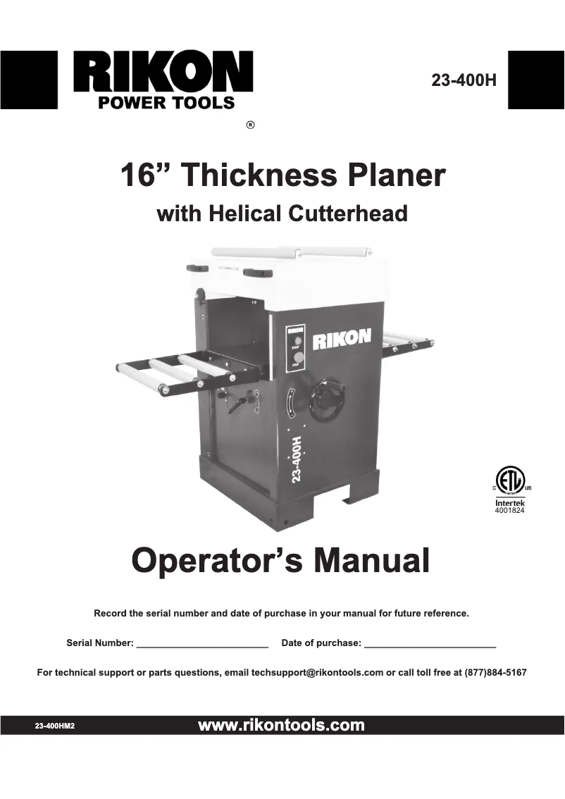 Imagen de la primera página del manual del dispositivo 23-400H