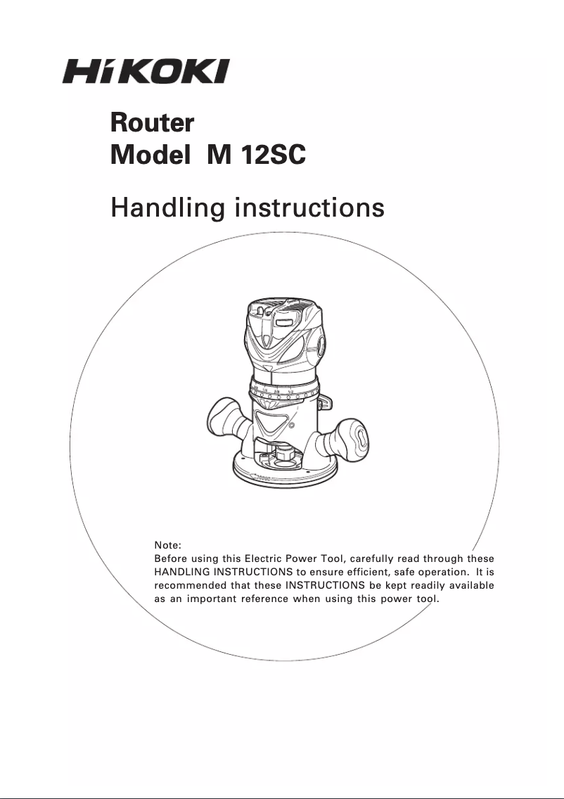 Página 1 del manual Manual de usuario HiKOKI M 12SC