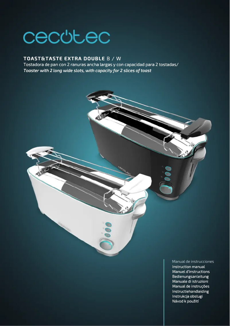 Página 1 del manual Manual de usuario Cecotec Toast&Taste Extra Double