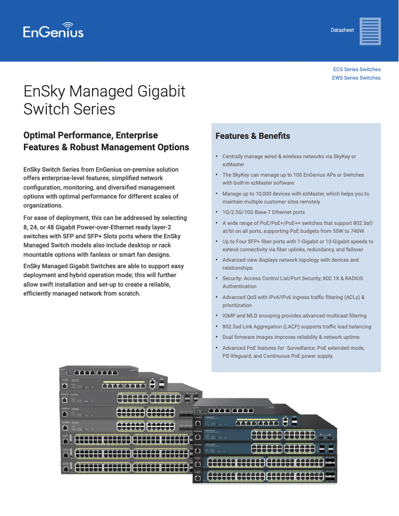 Imagen de la primera página del manual del dispositivo EWS7928FP