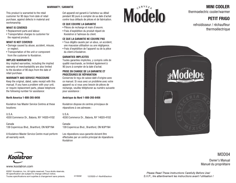 Página 1 del manual Manual de usuario Modelo MOD04